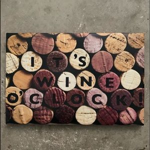 WINE O’Clock Wall Art approx 12” x 8”